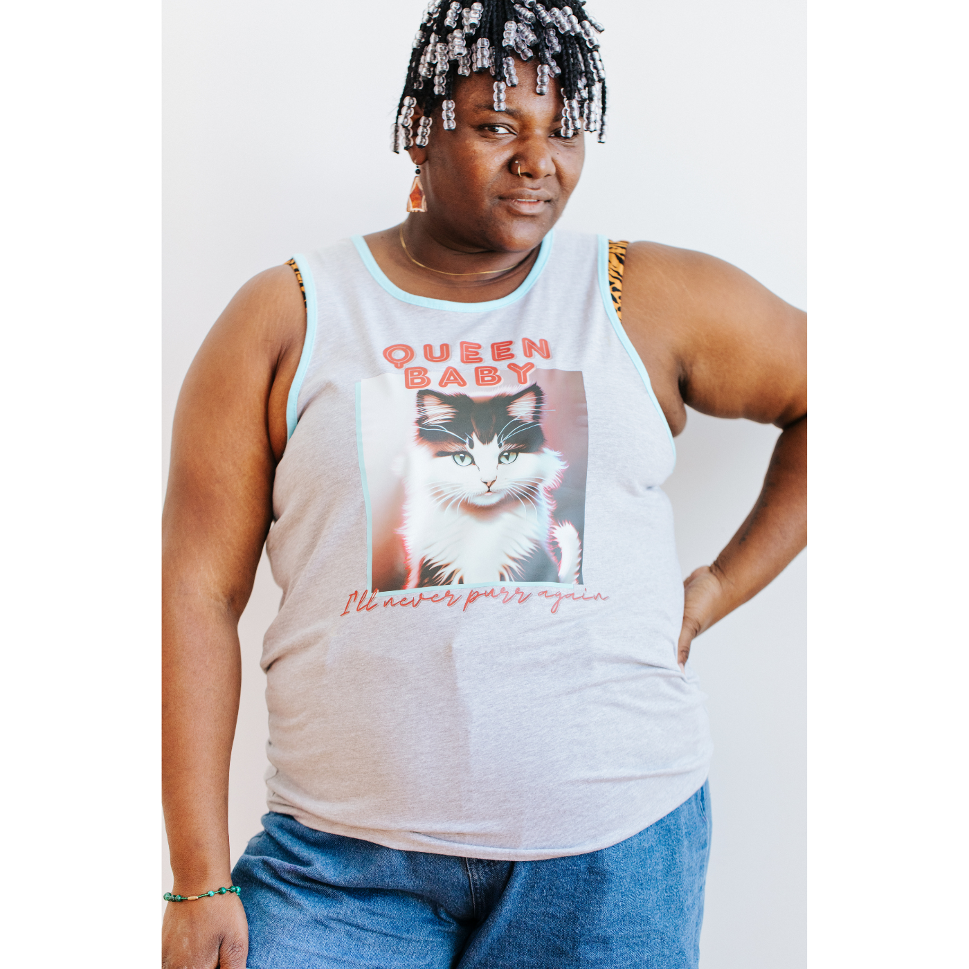 Queen Baby: 'I'll Never Purr Again' Unisex Tank Top