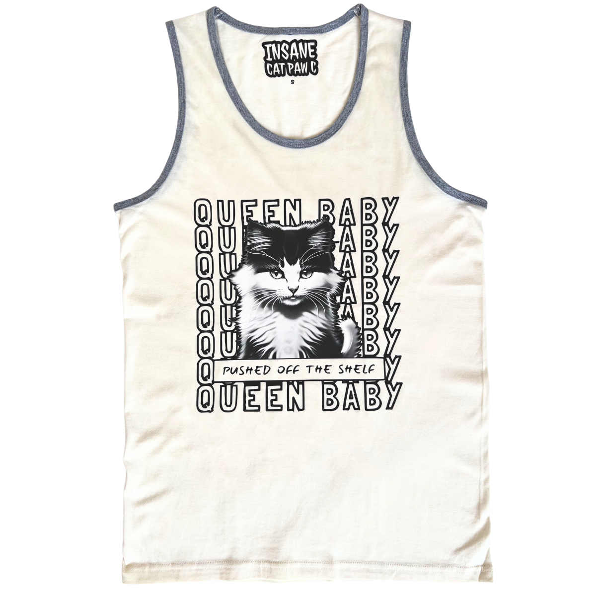 Queen Baby: 'Pushed Off A Shelf' Unisex Tank Top